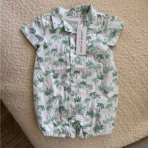 Janie and Jack Palm Tree Romper, 3-6mo